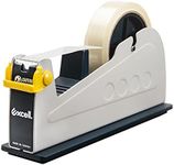 Excell Heavy Duty Steel Desk Tape Dispenser (1" Wide) with Safety Blade Cover, Desk Top Dispenser for Home,Office, Shop, Retail Store and Warehouse Wrapping Purpose (1 Inch)