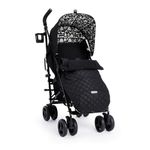 Cosatto Supa 3 Pushchair with Footmuff – Lightweight Stroller from Birth to 25Kg - Easy, Compact, Umbrella Fold, Large Shopping Basket, Carry Handle Footmuff (Silhouette)