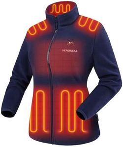 Venustas Women's Fleece Heated Jacket with Battery Pack, Soft Lightweight Heating Coat, Durable YKK Zipper