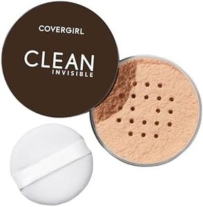 COVERGIRL - Clean Invisible Loose Powder, 100% natural origin pigments & only 15 essential ingredients that won’t clog pores, lightweight, breathable formula - Translucent Light - 110