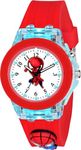 PAPIO Analog Red Color Silicone Band Cute Cartoon Design Multi-Function 7 Color Light Wrist Watch for Kids Children Boys and Girls