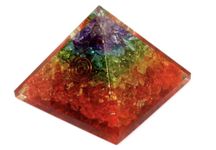 Orgone Pyramid 7 Chakra Stone Energy Generator Crystal Orgonite Pyramids Crystals for Healing and Meditation Crystal Energy