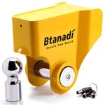 Trailer Hitch Lock with Forged Steel Security Ball for Ifor Williams Knott Avonride 50mm Coupling Heads 575003/575004/575005/575008, High Security Anti-Theft Lock for Caravan and Trailer Towing