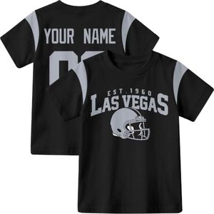 KREDE Las Vegas T Shirt Custom Name Number for Kids Boy Girl Gift