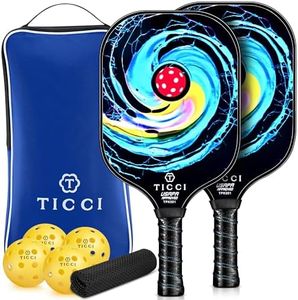 TICCI Pickleball Paddle USAPA Approved Set 2 Premium Graphite Craft Rackets Honeycomb Core 4 Balls Ultra Cushion Grip Portable Racquet Case Bag Gift Kit Men Women Indoor Outdoor (Gorgeous Kit)