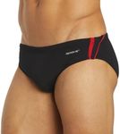 Sporti HydroLast Splice Brief Swimsuit - Black/Red - 38