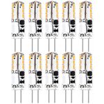 QIMEI-SHOP G4 LED Bulbs Warm White 3000K 1.2W Equivalent to 10W Halogen 12V AC/DC 120LM Non-Dimmable for Lighting Decor Home Lighting 10Pack