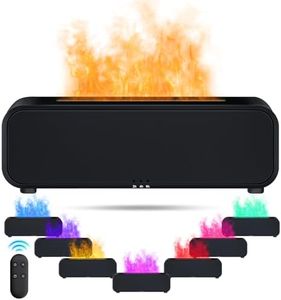 IEEILULU Diffuseur Huiles Essentielles Flamme, Diffuseur Parfum Maison avec Télécommande, 7 Types de Lampes LED avec Minuterie, Idéal pour la Maison Bureau Sport