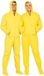 Footed Pajamas - Lemon Yellow Adult