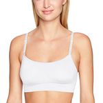 Warners Women's Easy Does It Dig-Free Band with Seamless Stretch Wireless Lightly Lined Convertible Comfort Bra Rm0911a, White, Small