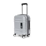 uppercase Bullet (Small) 56cm | Cabin Trolley Bag | Hardsided Luggage Anti-Scratch 8 Spinner Wheel Luggage | TSA Lock & Anti-Theft Zippers | Suitcase for Men & Women | 2000 Days Warranty (Silver)