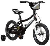 Schwinn Koen Toddler and Kids Bicycle, 14-inch Tyres, Adjustable Seat, Stabilisers Included, Black