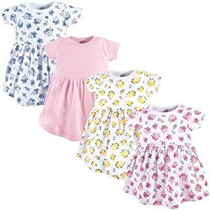 Luvable Friends Baby Girls' Cotton Dress, Floral, 3 Years