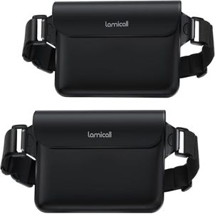 Lamicall [2Pack] Waterproof Fanny Packs, Dry Bag Pouch - [Elastic Waist Strap] Phone Waterproof Waist Pouch Dry Bag, Beach, Kayaking, Swimming, Boat Essentials, 8.7” for iPhone 16 15 14 13 Pro Max