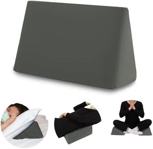 Small Wedge Pillow, Wedge Pillow for Bed Sores, Positioning Pillow, Positioning Wedge, Mini Pillow for Laptop and Yoga, Small Foam Wedge for Chair (1 Unit, Dark Grey)