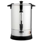 Geepas Electric Catering Urn, 1650W Instant Hot Water Boiler Dispenser - Tea Urn Kettle Home Brewing Commercial Office Use with Keep Warm - Easy Pour Tap, 15 Litre, Stainless Steel – 2 Year Warranty