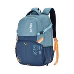 Safari Expand 9 Casual Laptop Compatible Backpack, 3 Compartments with Side and Front Pocket, Padded Back & Shoulders, Expandable, 43L, Marine