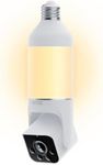 WYZE Bulb Cam Security Camera, 2K HD Outdoor Light Bulb Camera, Color Night Vision, Dimmable LED Bulb, Motion Detection, Siren Alarm, Works w/Alexa/Google Assistant. Free Expert Support