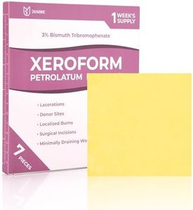 Xeroform Petrolatum Dressing 4"x4" - Non Stick Gauze Pads, Medical Soft Fine Mesh Gauze Patch for Wound Care, Burns, Lacerations, Skin Grafts & Surgical Incisions, 7 Individual Pack