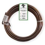 Anodized Aluminum 3.0mm Bonsai Training Wire 250g Large Roll (40 feet) - Choose Your Size and Color (3.0mm, Brown)