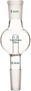 FunChem 100 ml Rotary Evaporator Bump Trap with 24/40 Outer Upper Joint and 24/40 Standard Taper Inner Lower Joint