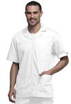 Cherokee Workwear Scrubs Men's Zip Front Jacket - White - XXXL Big