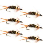 Double Bead Prince Nymph Fly Fishing Flies - Trout and Bass Wet Fly Pattern - 6 Flies Hook Size 10