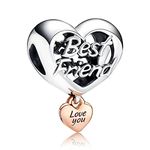 H.ZHENYUE Love You Best Friends Charm 925 Sterling Silver Beads for Bracelet&Necklace,Halloween Birthday Jewelry Gifts for Women Girls