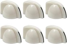 FLEOR 6pcs White Plastic Guitar Amp Knobs Chicken Head Style Guitar Effect Pedal Knobs