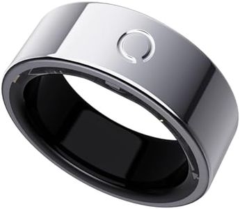 opove O Ring Smart Ring, Fitness Trackers Rings with Sleep/Stress/Heart Rate/Women's Health Monitoring, No Subscription, Comfortable Wearing, Long Using, Fitness Ring for Android & iOS, Silver-Size12