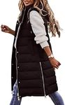 Flovey Womens Long Vest Black Long 