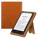 Fintie Universal Case for 6-7 Inch Tablet eReader - Premium PU Leather Sleeve Stand Cover with Card Slot & Hand Strap for 6", 6.8", 7" Kindle/Kobo/Nook/Tolino/Pocket Book E-Book Tablet, Brown