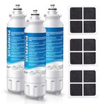 PUREPLUS 9490 Replacement for LG LT800P, Kenmore Elite 469490, ADQ73613401, ADQ73613402, ADQ736134, LSXS26326S LMXC23746S LMXC23746D FL-RF20 RWF3500A WS620A LMXS30776D Refrigerator Water Filter, 3Pack