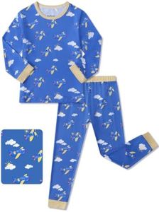 JunNeng Bamboo Viscose Toddler Boys' Pajamas 2 Piece, Airplane, 6Y-7Y