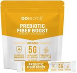 GOBIOTIX Fiber Supplement - Prebiotic Soluble Fiber Powder, Supports Gut Health and Digestive Regularity - Gummies Alternative - Gluten & Sugar Free, Keto, Vegan - 1 Scoop Daily, 20 Servings (Travel)