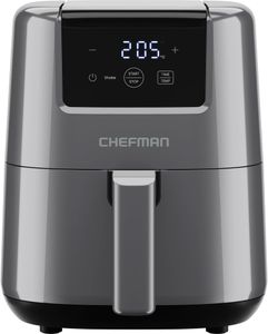 Chefman 2L Mini Digital Air Fryer – Compact Nonstick, Dishwasher Safe, Grey