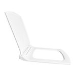 Luxart Plastic Western Toilet Seat Cover with Soft Close Mechanism | Commode Seat Cover – with Sleek Design & Easy Installation with Installation Kit | White Glossy (735)