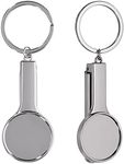 kwmobile Purse Hooks for Table - Set of 2 Portable Metal Handbag Hook w/Keyring - Foldable Bag Holder Hangers for Tables - Silver