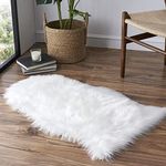 Faux Fur Rug Sofa Chairs Cover, Whi