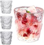 Home Craf® New Heavy Base Ice Whiskey Glass 260 ML, Set of 6 Brandy Glass with Bottom Rocks Cocktail Scotch and Rum Old Fashion Bar Glass for Drinking Bourbon, Whisky, Cocktails Tumbler (ICE Whiskey)