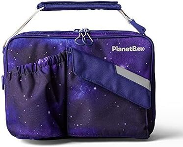 PlanetBox Insulated Lunch Bag Easy to Clean and Durable Carry Bag with Pockets for Snacks and Drinks, and Adjustable Straps Stardust