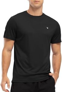 YSENTO Mens Rash Guards UV Swim Tops Rash Vest Quick Dry UPF 50+ Short Sleeve Running Sports Gym Tops(Black,3XL)