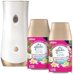 Glade Automatic Spray Refill and Holder Kit, Air Freshener for Home and Bathroom, Tropical Blossoms, 6.2 Oz, 2 Count