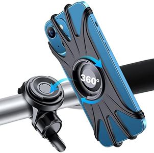 VUP Bike Phone Mount (Detachable), Universal Bike Cell Phone Holder, 360° Rotatable, Silicone Bicycle Clip Compatible with iPhone 14/13/Pro Max/Pro/mini/12/11/Xs/Max/Plus, 4.0''~6.7'' Cellphones