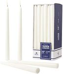 Royal Imports Unscented Taper Candles, Elegant Premium Quality, Dripless & Smokeless, Hand-Dipped Dinner Candles for Wedding, Holiday, Home Decor - 7 Hour Burn Time - Set of 36 (10 Inch, White)