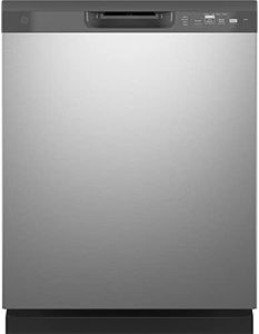 GE 24 in. Stainless Steel Front Control Tall Tub Dishwasher with Steam Cleaning, Dry Boost, and 59 dBA