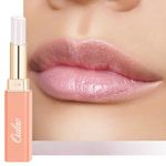 Oulac Moisture Shine Lipstick - Tinted Lip Balm & Hydrating Lipstick for Dry Lips, Sheer Coverage Lip Colour | Juicy Look, Glossy Finish, Vegan, (S3) Halo | Sheer Milky White with Pinky Sheen