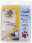 Soft Claws Feline Cat Nail Caps Take-Home Kit, Medium, Red