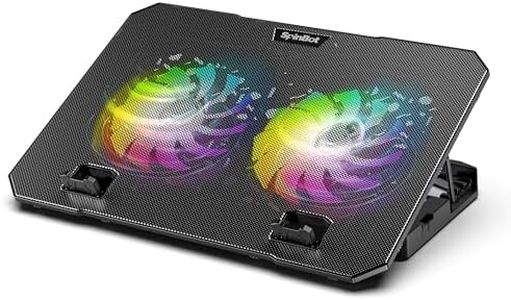SpinBot Airflow X10 Laptop Cooling Pad with Dual Fans | Low Noise 30dB | 4-Level Adjustable Stand | 2 USB Ports with Speed Control | Cooling Stand for Gaming & Work Laptops up to 17"