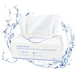 Disposable Face Towel, MSOEUESO 100% Cotton Facial Tissues, Wet Dry Face Cloths, Biodegradable Clean Towels, Makeup Remover Wipes, Ultra Soft for Adults and Baby 100 count, 1 pack